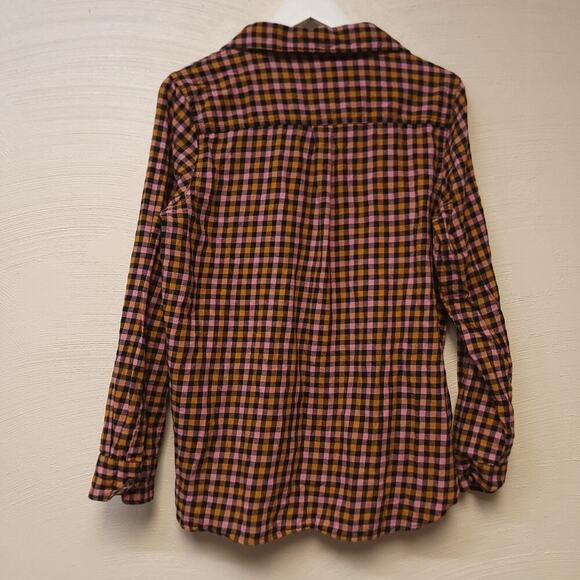 Old Navy Plaid Button Down Size L Shirt Flannel Classic Fall Long Sleeve Used - Picture 2 of 8